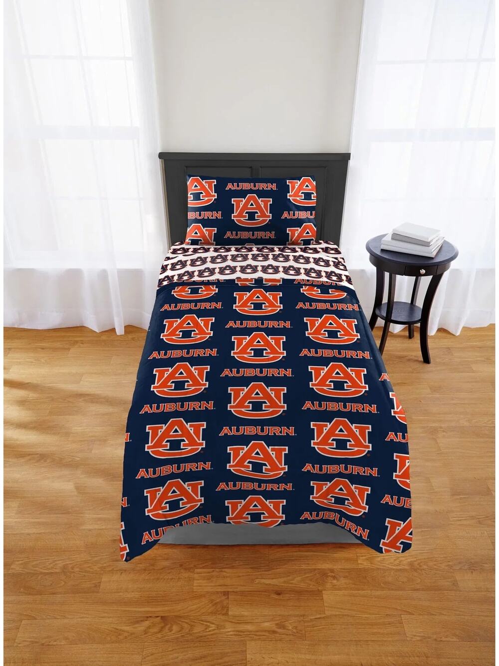 NEW NCAA Auburn Tigers Twin Bed in a Bag Set Rotary Officially Licensed 4 Piece